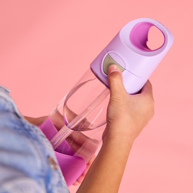 B.box Bidon dla Dziecka ze Słomką Tritan 450 ml - Sugar Plum
