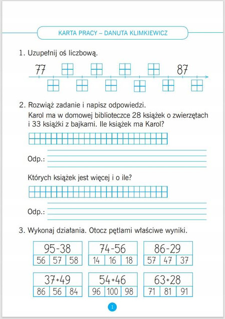 Matematyka kl.3 KP do ćw. w domu i w szkle