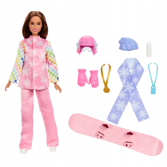 Barbie Careers Snowboardzistka - Różowa Lalka Mattel