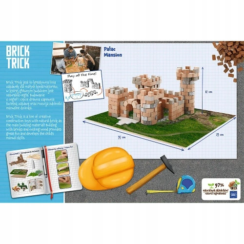 KLOCKI BRICK TRICK BUDUJ Z CEGŁY PAŁAC MANSION DUŻY ZAMEK 350 EL. TREFL