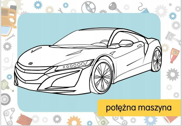 Kolorowanka z tatuażami. Samochody sportowe
