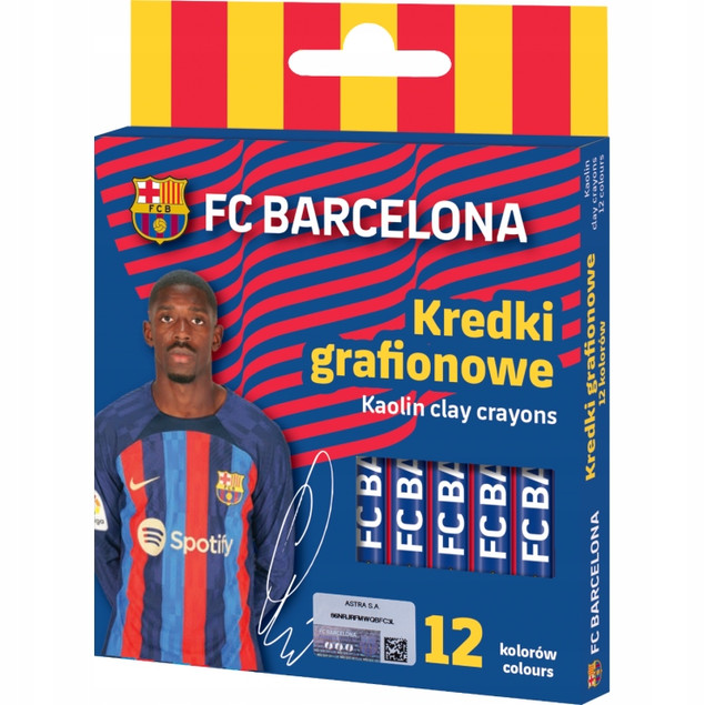 Kredki grafionowe FC Barcelona Lewandowski 12 szt. – Astra