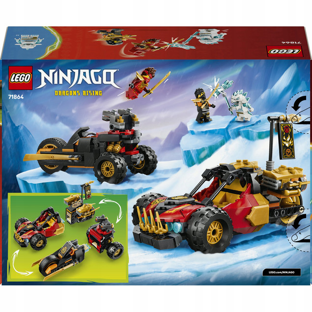 LEGO® NINJAGO® 71864 Połączalne Pojazdy Kaia i Cole'a
