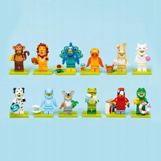 LEGO Minifigures Seria 28 – Zwierzęta (71051) – Zestaw 24 Figurek Kolekcjonerskich