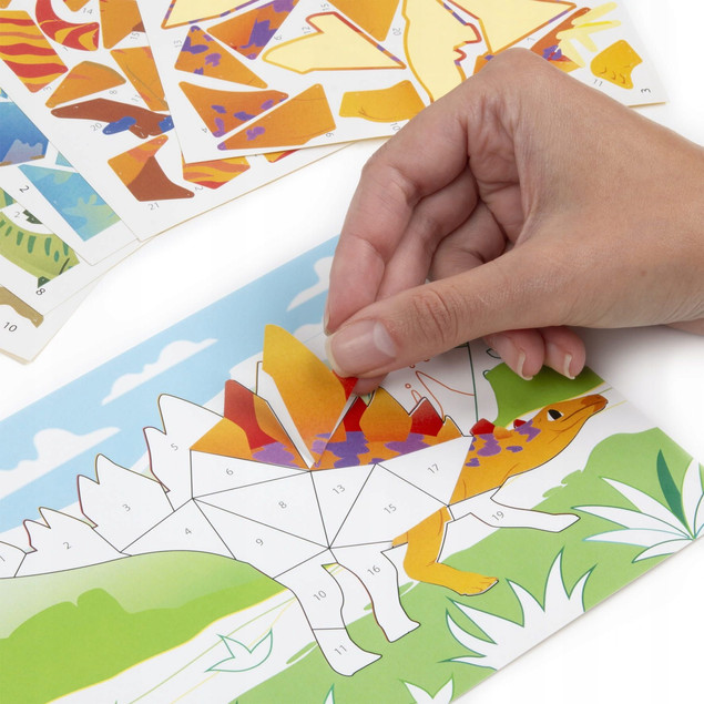 Kreatywna wyklejanka po numerach Dinozaury Kidea