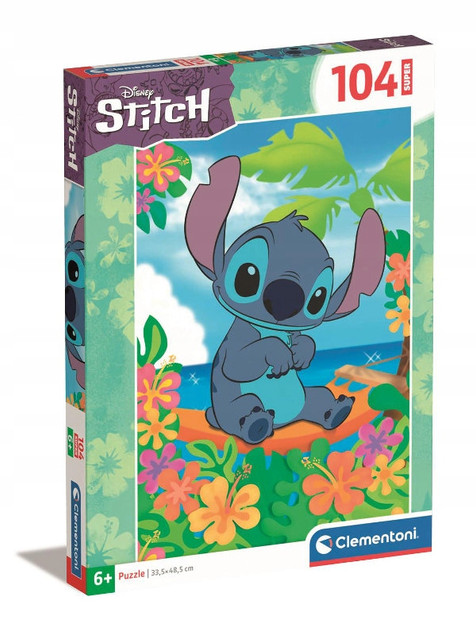 Puzzle Supercolor 104 Układanka Bajka LILO I STITCH Disney 6+ Clementoni
