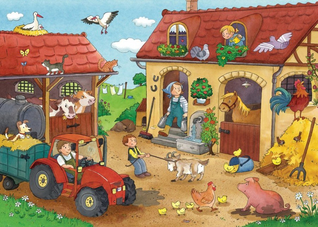 Puzzle Ravensburger 24 elementów Puzzle Praca na farmie 2x12