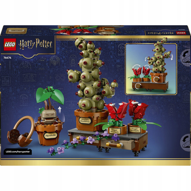 LEGO Harry Potter 76474 Rośliny z Hogwartu – Zielnik Lekcja Zielarstwa, 817 elementów