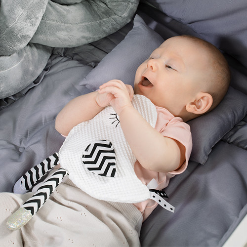 BABYONO PRZYTULANKA KONTRASTOWA SZELEŚCIK PTASZEK 0m+