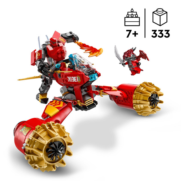 Klocki LEGO Ninjago 71830 Burzowy Jeździec-Mech Kaia 2w1 Ruchome Części