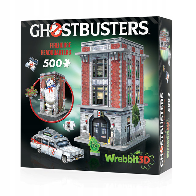 Wrebbit 3D Puzzle: Remiza Pogromców Duchów Ghostbusters Firehouse 500 elementów