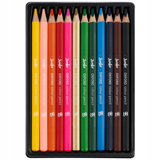 Kredki Ołówkowe Oxford Kids Jumbo Trójkątne 12 Kolorów