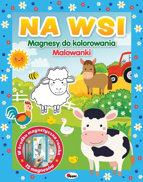 Na wsi. Magnesy do kolorowania Elżbieta Korolkiewicz