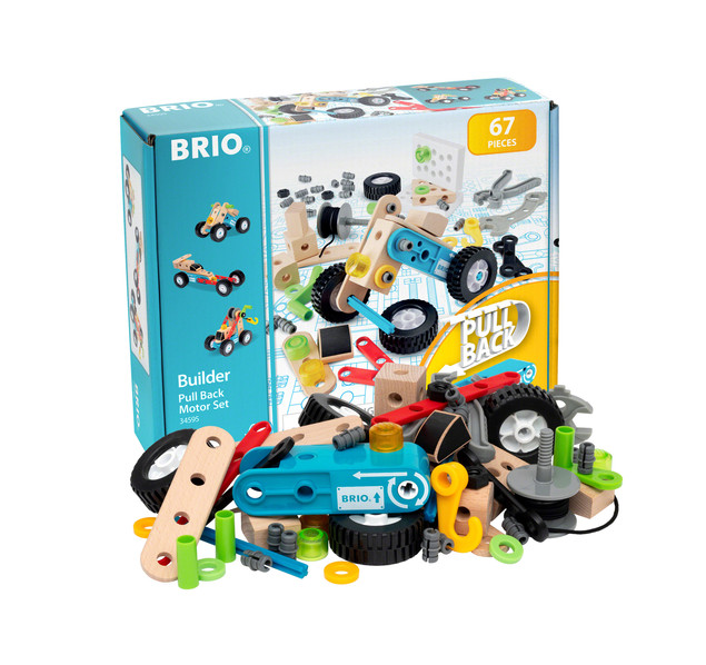Klocki konstrukcyjne Brio Builder Pull Back Motor Set 34595