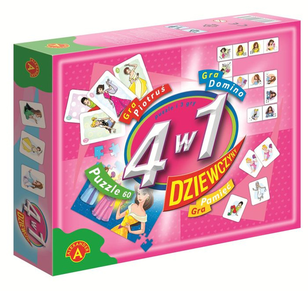 Zestaw Gier, 4 w 1 Dziewczyny