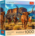 Puzzle Trefl 1000 elementów USA Collection: Longhorns Krowy Teksasu
