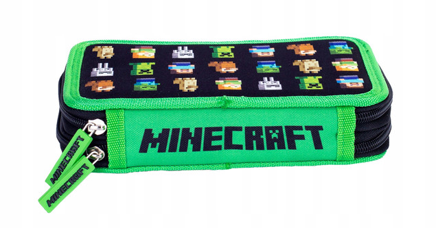 Piórnik poj. bez wyp. 2 klapki Minecraft ASTRA