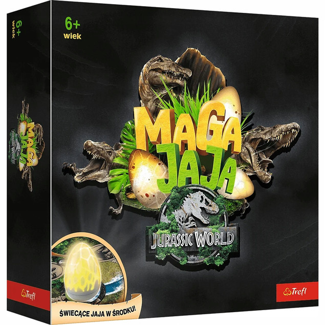 Gra rodzinna Magajaja Jurassic World Trefl dinozaury planszowa 6+