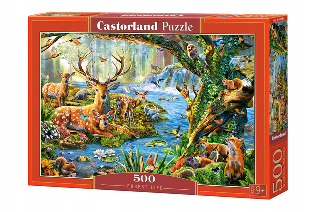 Puzzle 500 Układanka Las JELEŃ Jelonki Krajobraz Natura Obraz 9+ Castorland