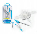 Przybory Geometryczne Szkolne Plastikowe 15cm 7 Elementów Starpak Niebieski