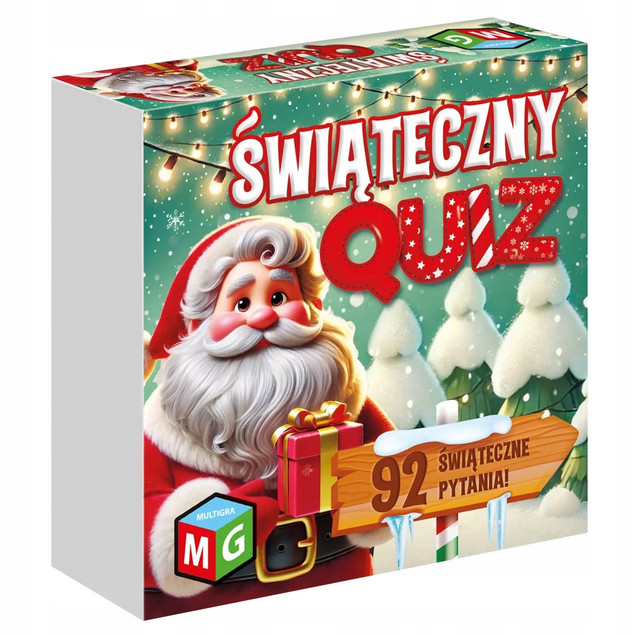 ŚWIĄTECZNY QUIZ Gra Karciana Edukacyjna 7+ Multigra 0530