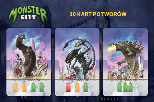 Gra planszowa Monster City Nasza Księgarnia - Rodzinna Strategia Budowania