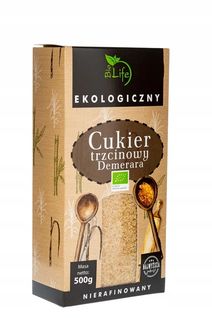 Ekologiczny cukier trzcinowy Biolife Demerara