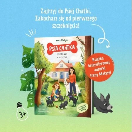 Ilustracja z książki Psia Chatka. Szczeniaki w potrzebie