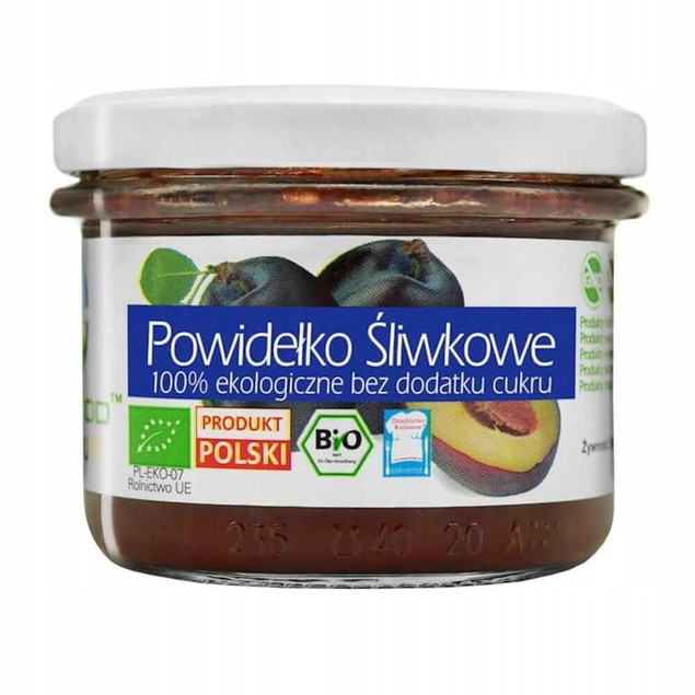 Powidełko Śliwkowe Bio Food Ekologiczne Bez Cukru 180g
