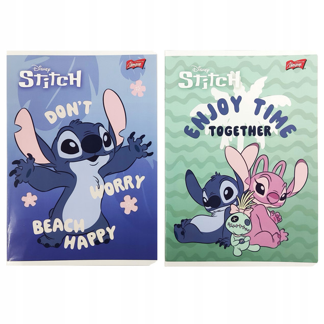 4x STITCH A5 – Zeszyt 16 kartek, kratka, 70g/m²