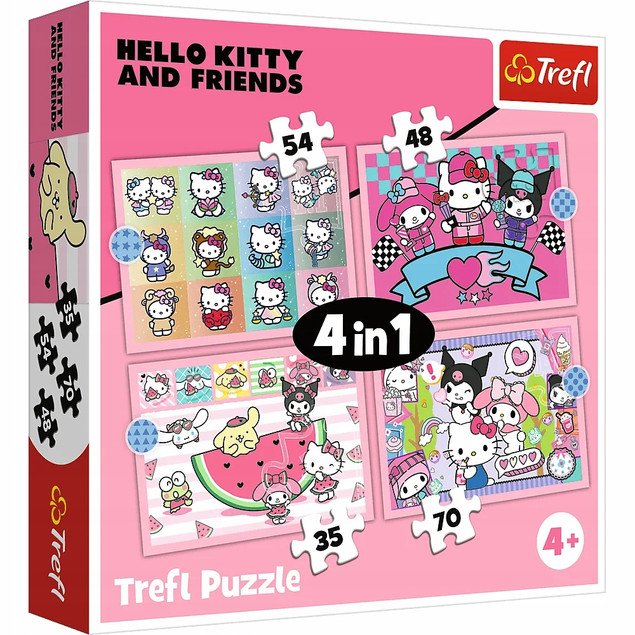 Puzzle Trefl 4w1 Hello Kitty Słodkie przygody - 207 elementów