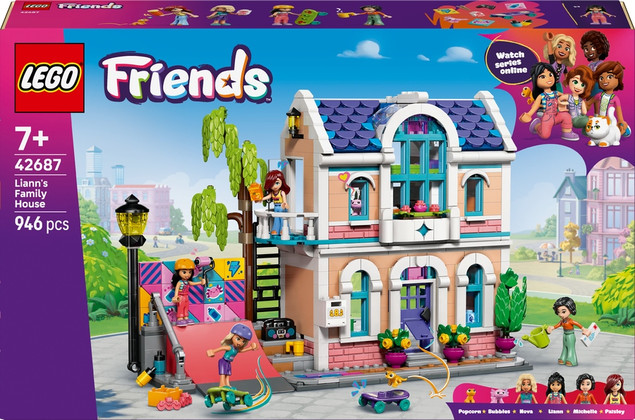 LEGO Friends 42687 Dom rodzinny Liann – domek z skateparkiem, 946 el.