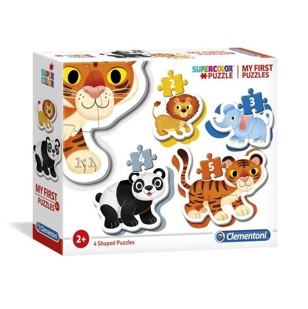 Puzzle 14 El Moje Pierwsze Puzzle Dzikie Zwierzęta 2+ Clementoni
