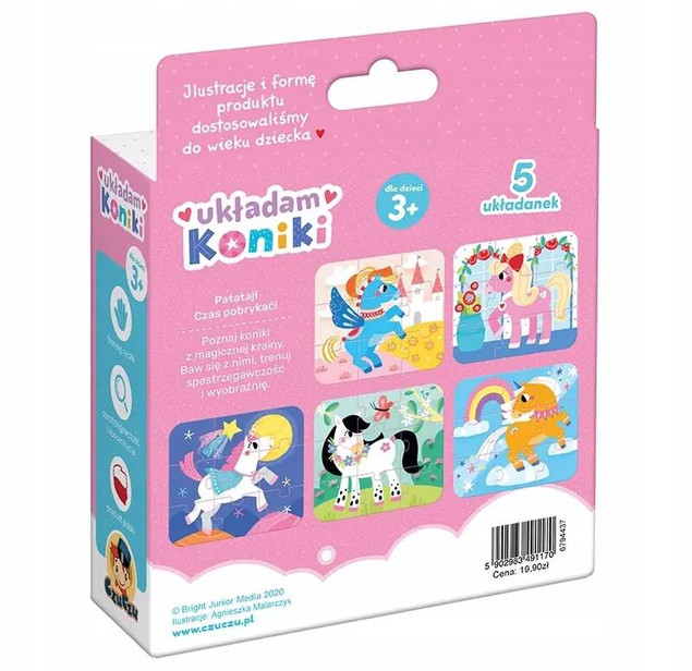 Puzzle Układam Koniki Układanka 45el. 3+ CzuCzu