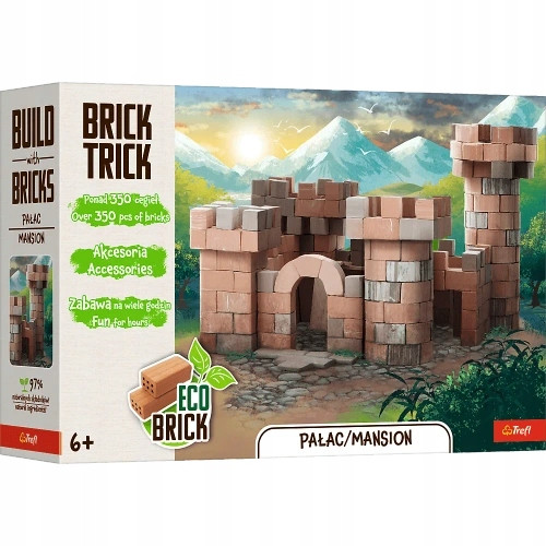 KLOCKI BRICK TRICK BUDUJ Z CEGŁY PAŁAC MANSION DUŻY ZAMEK 350 EL. TREFL