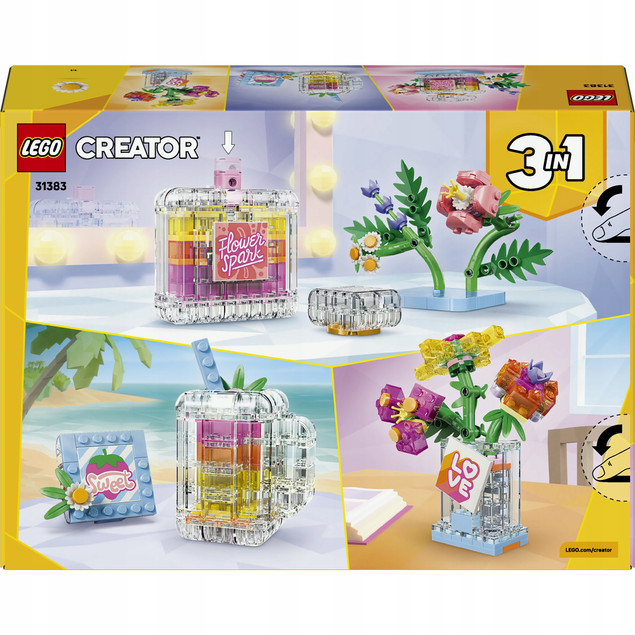 LEGO Creator 3w1 31383 Perfumy z Ozdobnymi Kwiatami Klocki 8+