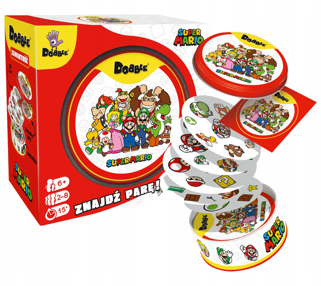 Dobble SUPER MARIO Gra Towarzyska Rodzinna 6+ Rebel