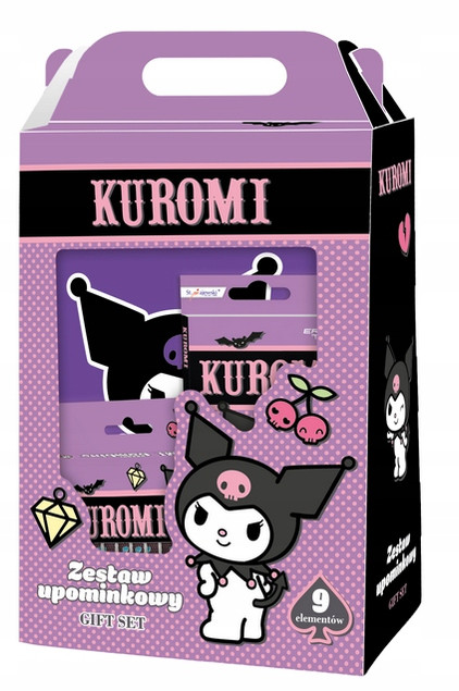 Kuromi ZESTAW UPOMINKOWY PLASTYCZNY WYPRAWKA KREDKI FARBY PLASTELINA