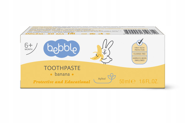 Pasta do zębów dla dzieci bananowa Bebble 6M+ 50 ml