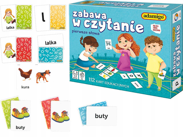 Gra edukacyjna pierwsze słowa 3+