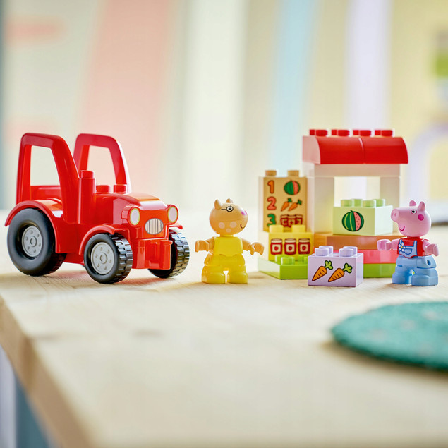 LEGO DUPLO Świnka Peppa 10468 Traktor i Targowisko – Rolnicza Przygoda