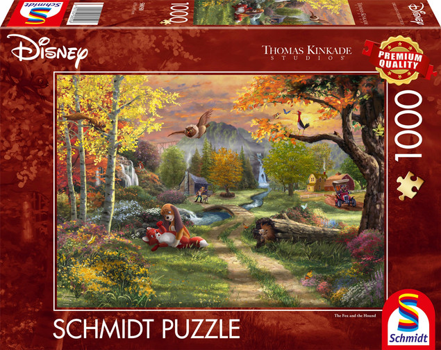 Puzzle 1000 el. THOMAS KINKADE Disney Lis i Pies Schmidt Premium Quality