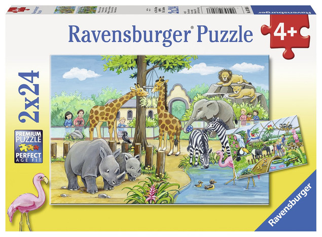 Puzzle Ravensburger 2x24 elementy 48 szt. Divoká zvířata