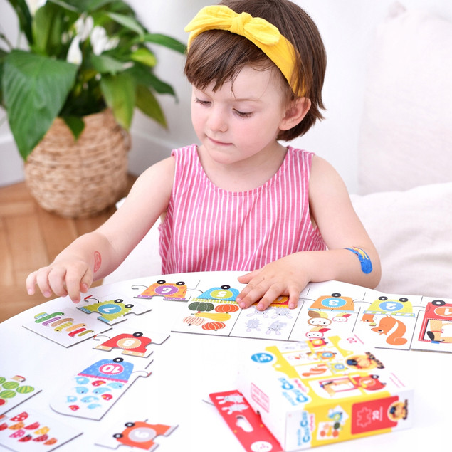 Puzzle pociąg liczbowy CzuCzu - nauka liczenia 3+