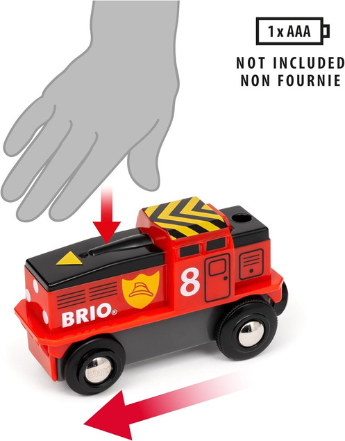 BRIO World Duża Kolejka Drewniana Mega Spirala Straż Pożarna 73el