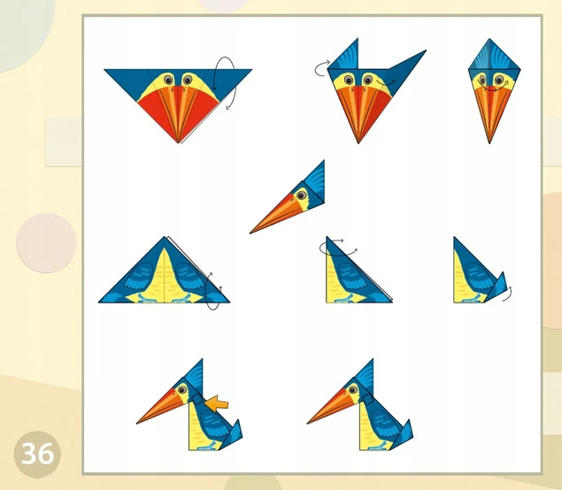 Gotowe figurki zwierząt z papieru: lwy, słonie, ryby - inspiracje origami