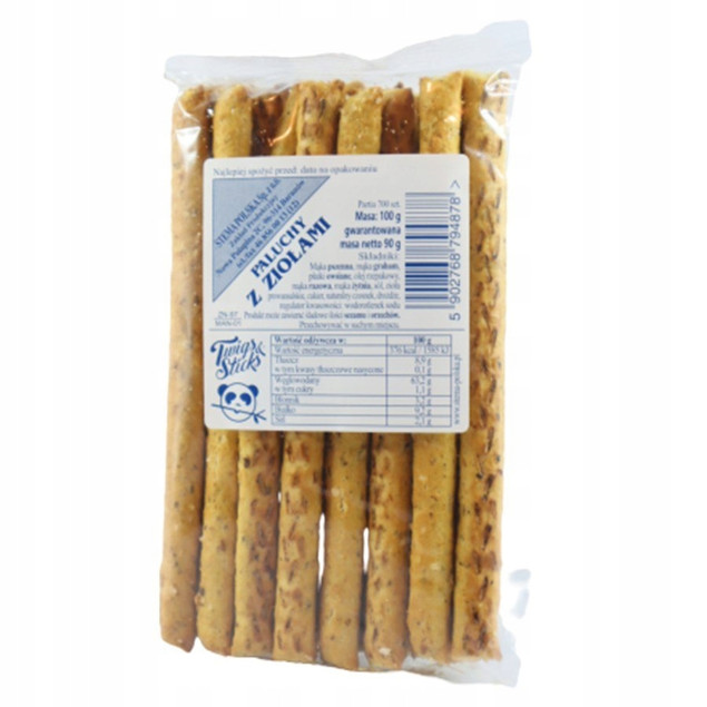 STEMA Paluchy z Ziołami i Solą 100g Naturalne Składniki Przekąska do Zup