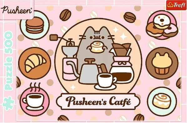Puzzle 500 Pusheen w kawiarni 37528 Trefl