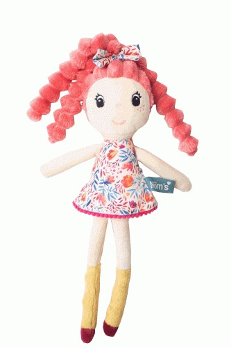 Lalka szmacianka Mom's Care Laura 30 cm Różowe Włosy