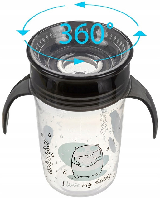 Kubek niekapek 360° z miś pandy - Akuku